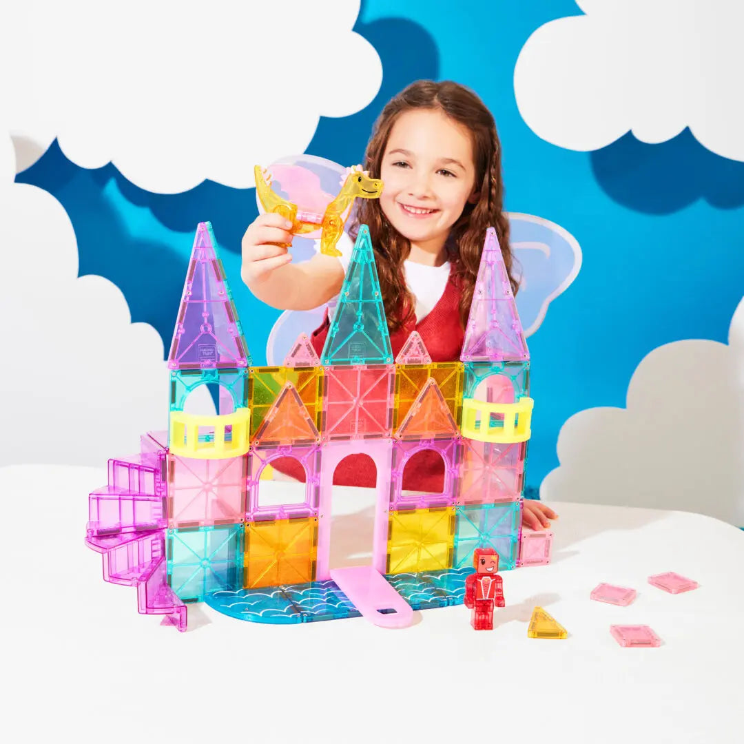 Magna-Tiles Castle DLX + microMAGS - 48 Piece Set