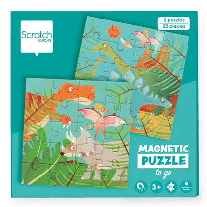 Magnetic Puzzle Book To Go - Dinosaurs