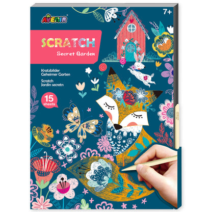 A4 Scratch Book – Secret Garden