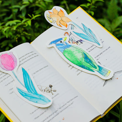 Paint by Water – Flower Bookmarks