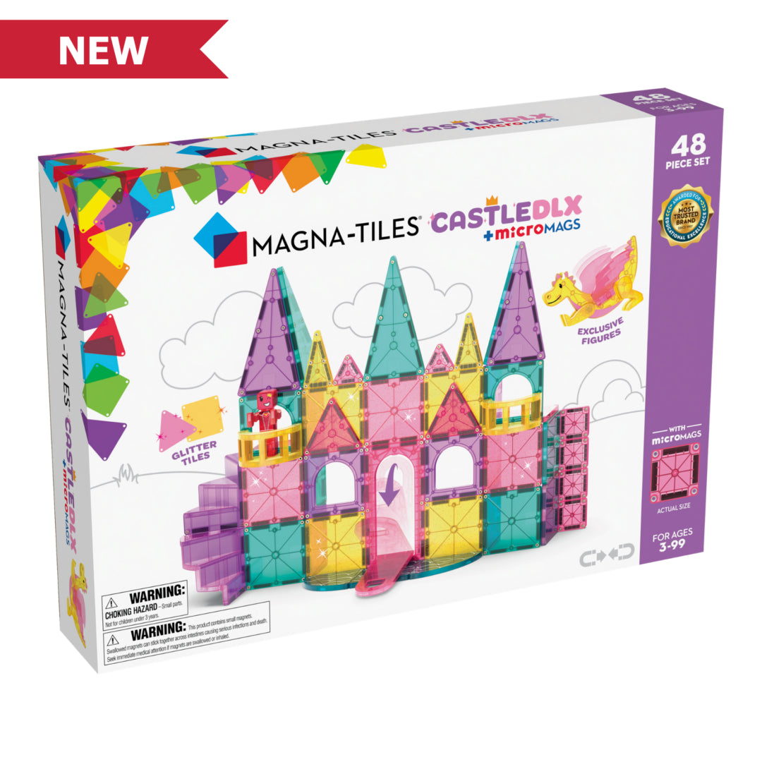 Magna-Tiles Castle DLX + microMAGS - 48 Piece Set