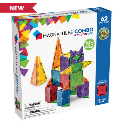 Magna-Tiles Combo + microMAGS - 62 Piece Set