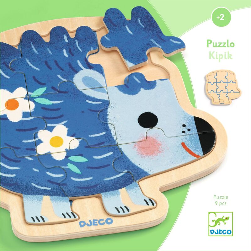 9 Piece Hedgehog Wooden Jigsaw Puzzle