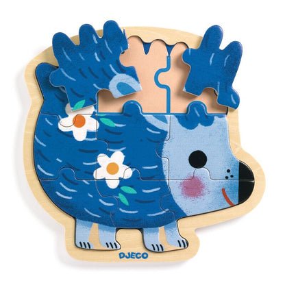 9 Piece Hedgehog Wooden Jigsaw Puzzle