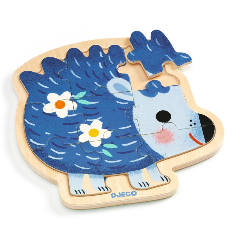 9 Piece Hedgehog Wooden Jigsaw Puzzle