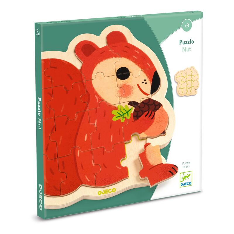 16 piece Squirrel Wooden Jigsaw Puzzle