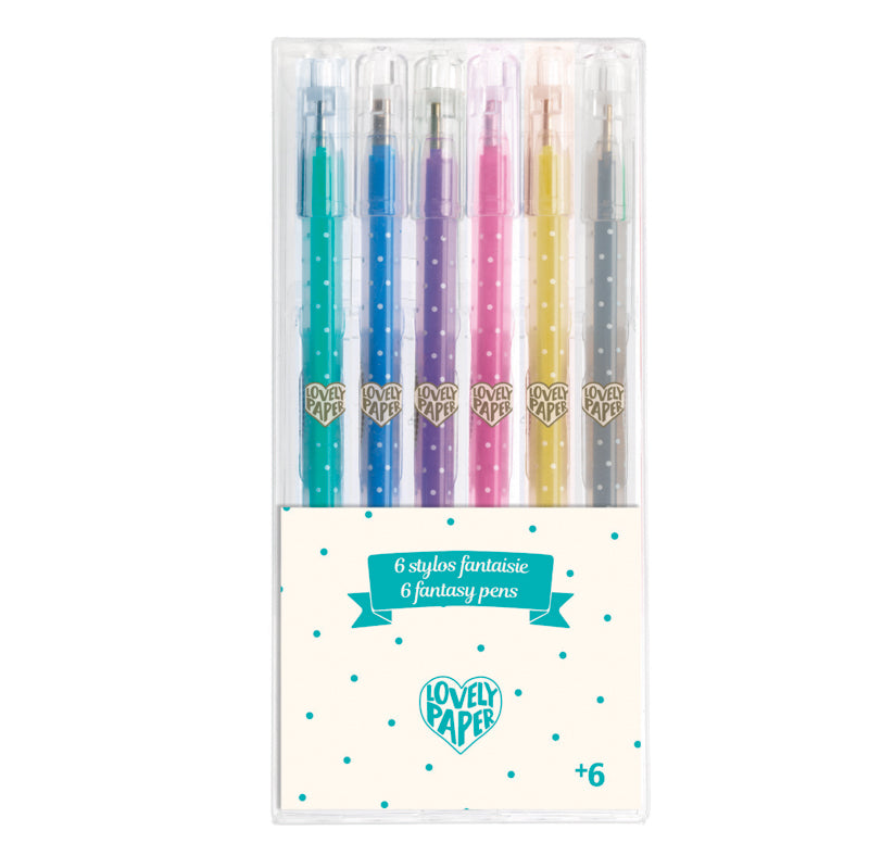 6 Glitter Gel Pens