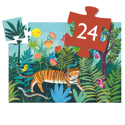 The Tiger's Walk 24pc Silhouette Puzzle