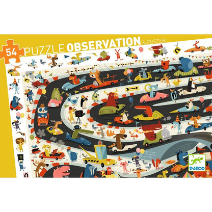 Djeco Car Rally – 54pc Observation Puzzle