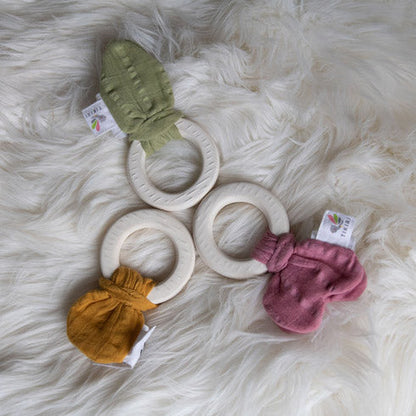 Natural Rubber Teether - Sage