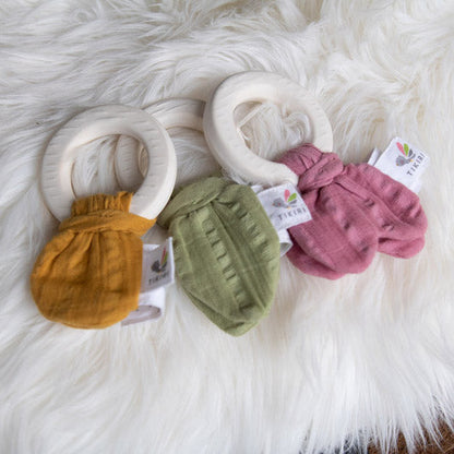 Natural Rubber Teether - Sage