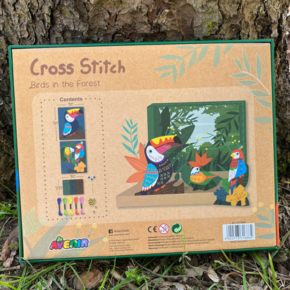 Cross Stitch Set – Birds in the Forest