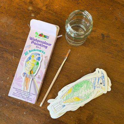 Paint by Water – Bird Bookmarks