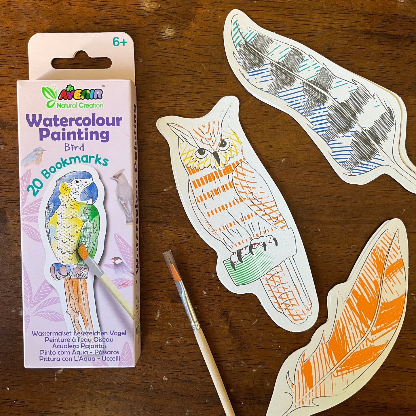 Paint by Water – Bird Bookmarks