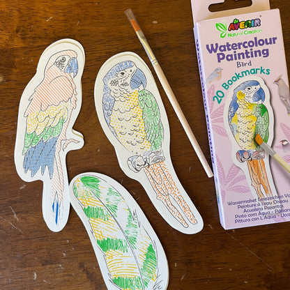 Paint by Water – Bird Bookmarks