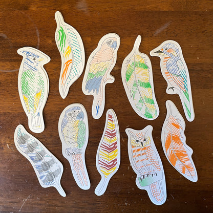 Paint by Water – Bird Bookmarks