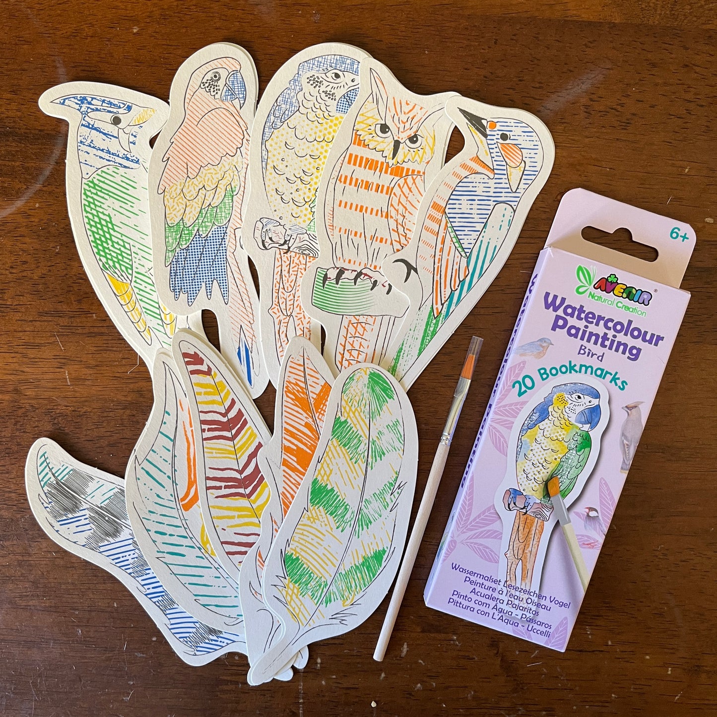 Paint by Water – Bird Bookmarks