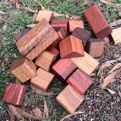 In-wood Bag of Blocks, assorted, 26 pcs