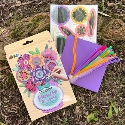 Flower Bouquet – Scratch Art