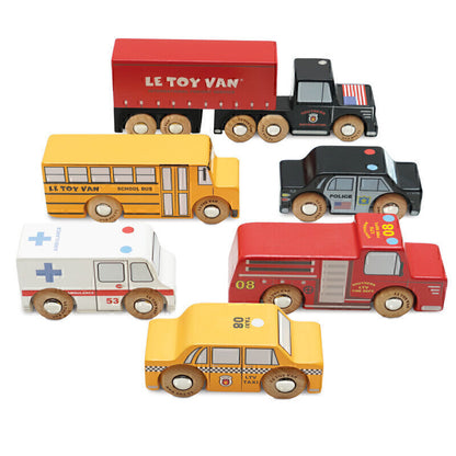 'New York' Wooden Car Set