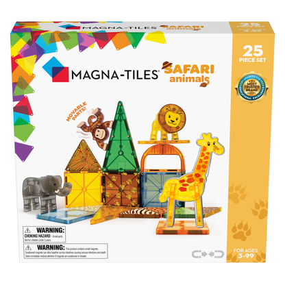 Magna-Tiles – Safaritiere – 25-teiliges Set