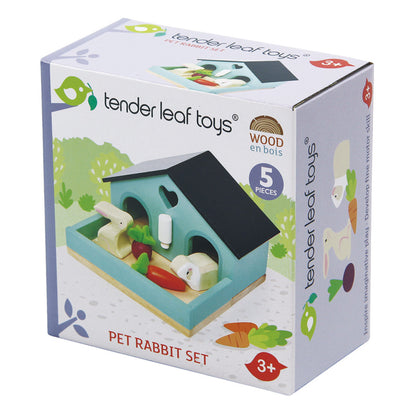 Tender Leaf Toys Wooden Rabbit & Guinea Pig Play Set