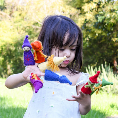 Felt Gnomes Finger Puppet Set