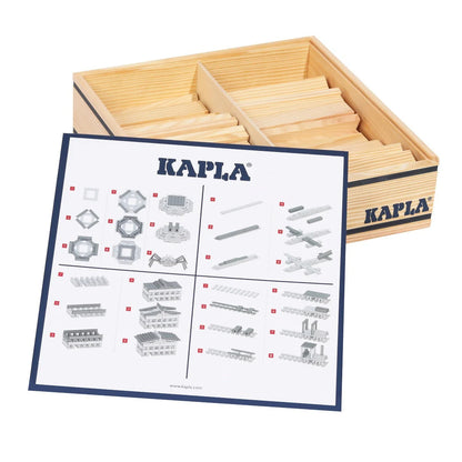 KAPLA Blocks Building Planks - 100 Natural Set - Wooden Case