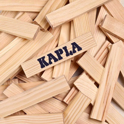 KAPLA Blocks Building Planks - 100 Natural Set - Wooden Case