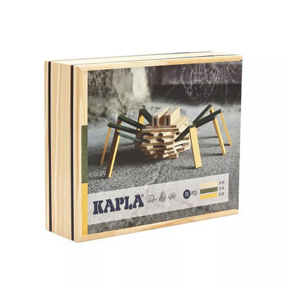 KAPLA Construction Building Blocks - 75 Spider Set - Wooden Case