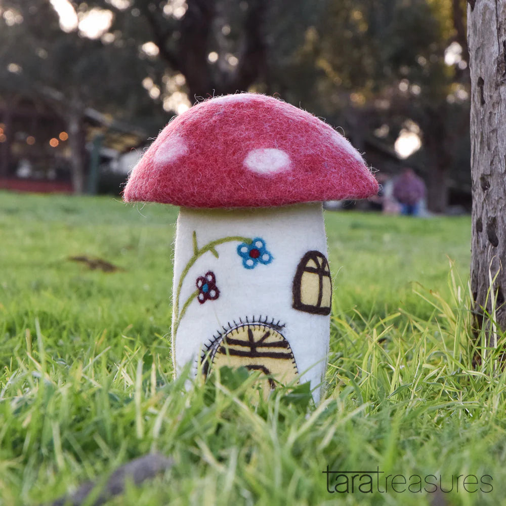 Fairy and Gnome Felt Toadstool Home