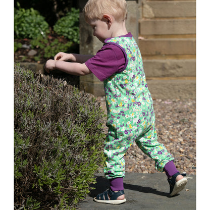 Baby Dungarees - 'Spring Meadow' - Kapas Organik