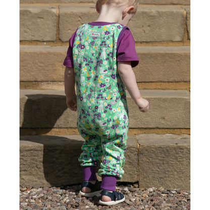 Baby Dungarees - 'Spring Meadow' - Kapas Organik