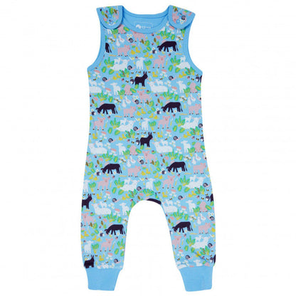 Baby Dungarees - 'Country Friends' - Kapas Organik