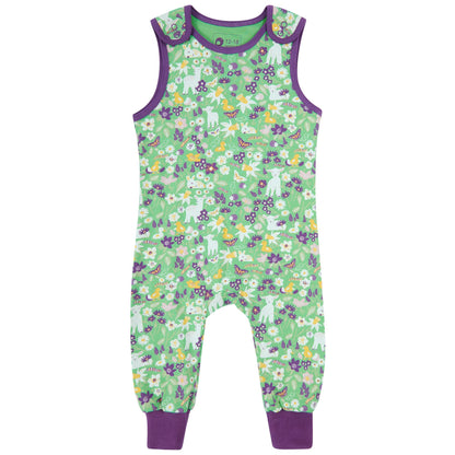 Baby Dungarees - 'Spring Meadow' - Kapas Organik