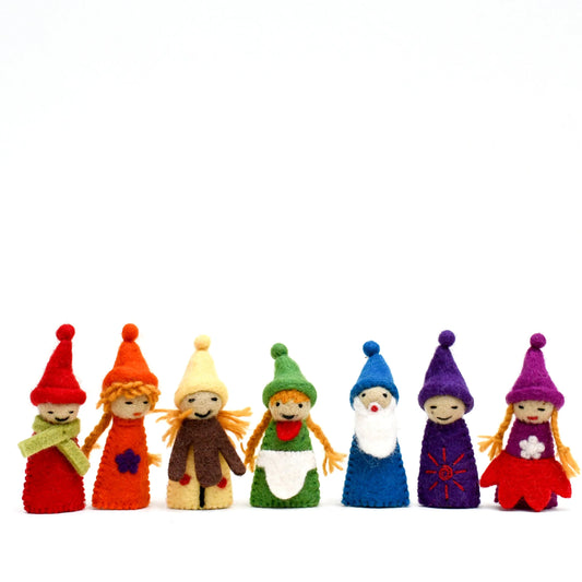 Felt Gnomes Finger Puppet Set