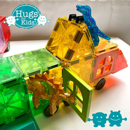 Magna-Tiles - Set Pengembangan 2 Keping Kereta - Kuning dan Hijau