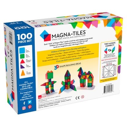 Magna-Tiles Clear Colors 100-teiliges Set